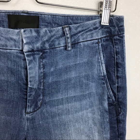 Vince Slim Two Tone Raw Hem Stretch Jeans Sz 28 - Picture 2 of 7